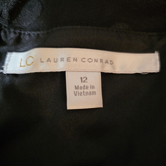 *NWT* LC Lauren Conrad Black Sheath Mini Dress Crew Neck Sleeveless. Sz 12 - Picture 6 of 7